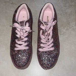 Aldo Sparkly Pink Women’s Sneakers - Size: 6.5